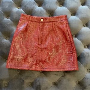 I.AM.GIA Red crocodile skirt in Xs